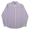 PIERRE CARDIN Mens Shirt White Striped Long Sleeve L