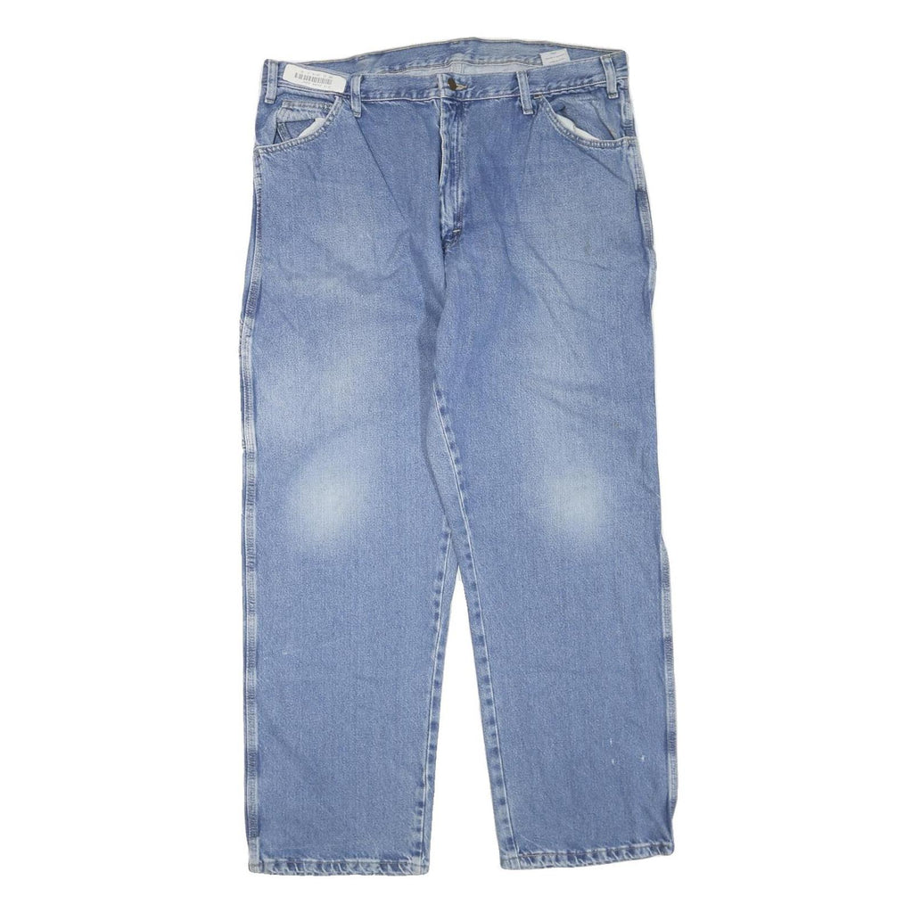 DICKIES Mens Jeans Blue Regular Straight Denim Light W40 L32 Workwear