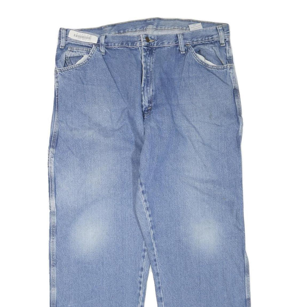DICKIES Mens Jeans Blue Regular Straight Denim Light W40 L32 Workwear