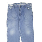 DICKIES Mens Jeans Blue Regular Straight Denim Light W40 L32 Workwear