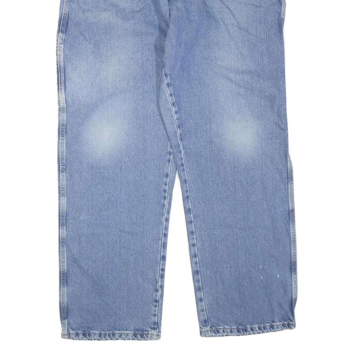 DICKIES Mens Jeans Blue Regular Straight Denim Light W40 L32 Workwear