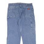 DICKIES Mens Jeans Blue Regular Straight Denim Light W40 L32 Workwear