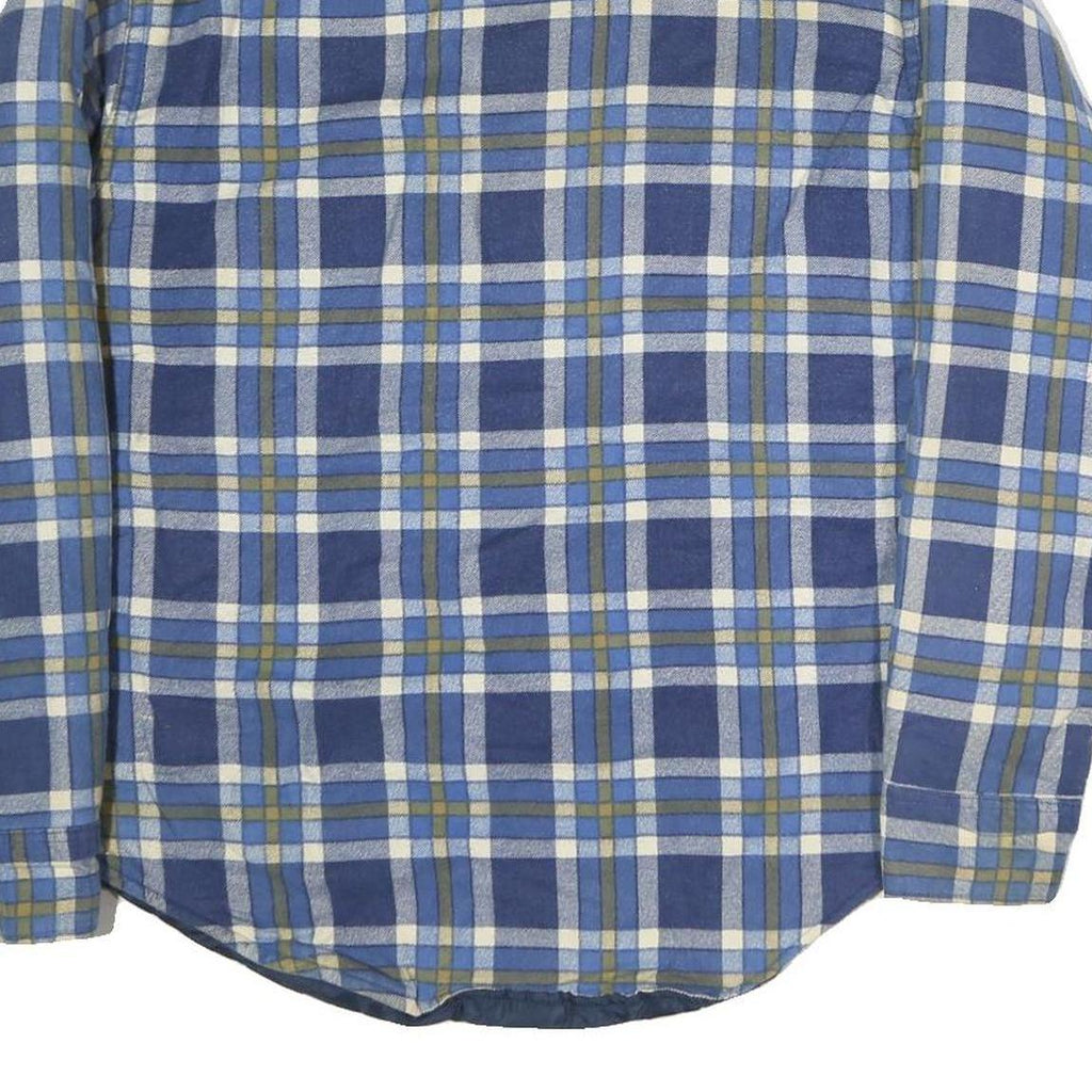 THE GREAT PLAINS Mens Blue & Olive Check Shirt M Casual Long Sleeve Cotton