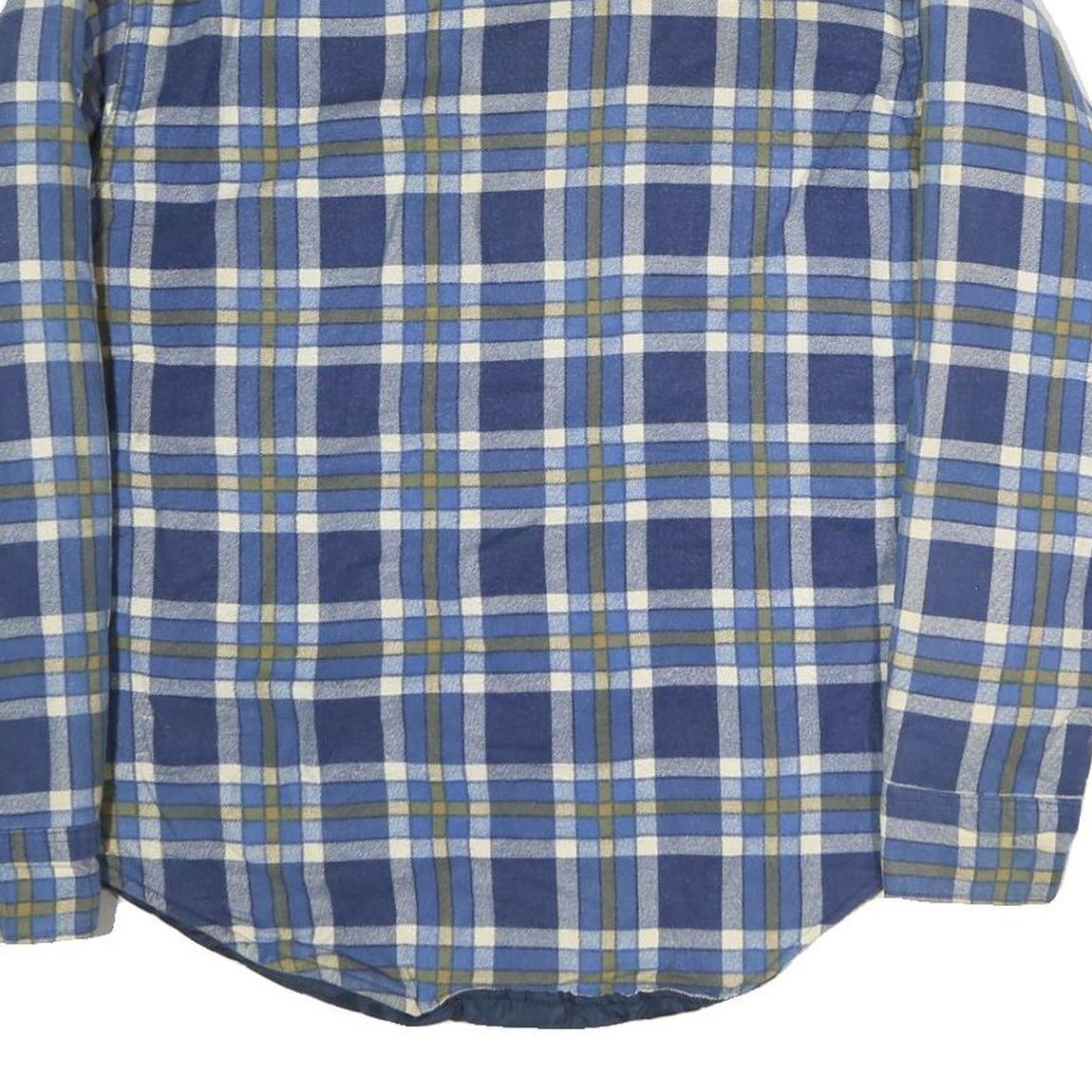 THE GREAT PLAINS Mens Blue & Olive Check Shirt M Casual Long Sleeve Cotton