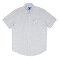 TOMMY HILFIGER Mens Grey Short Sleeve Cotton Blend Shirt S Button Down Pocket