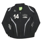 Mens Black Polyester Blend Sports Zip Jacket XL Erima UHC Oberland 84 Style