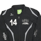 Mens Black Polyester Blend Sports Zip Jacket XL Erima UHC Oberland 84 Style