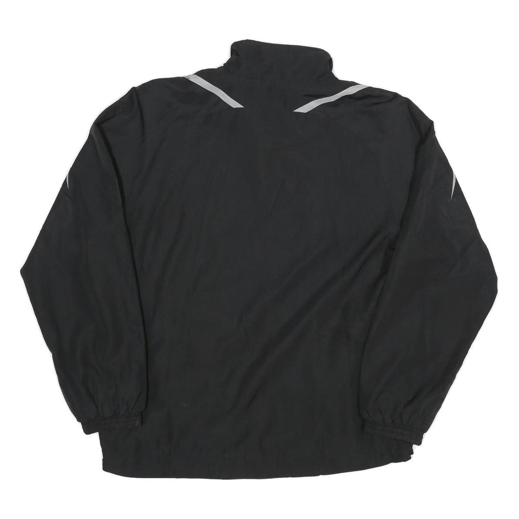 Mens Black Polyester Blend Sports Zip Jacket XL Erima UHC Oberland 84 Style
