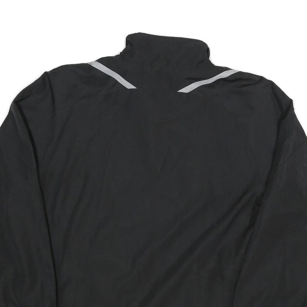 Mens Black Polyester Blend Sports Zip Jacket XL Erima UHC Oberland 84 Style