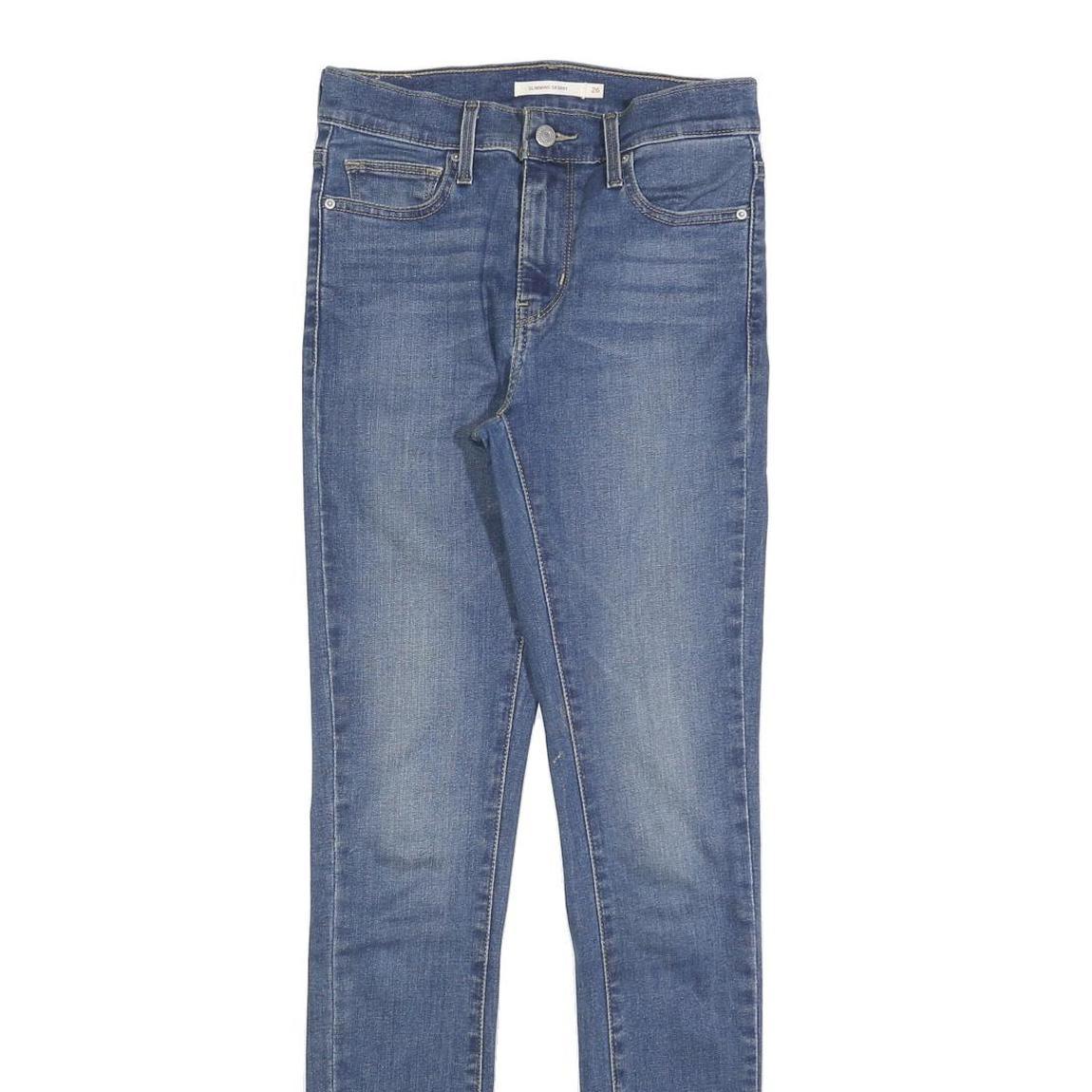 LEVI'S Womens Jeans Blue Slim Skinny Denim Medium W26 L32 Stretch Zip Fly