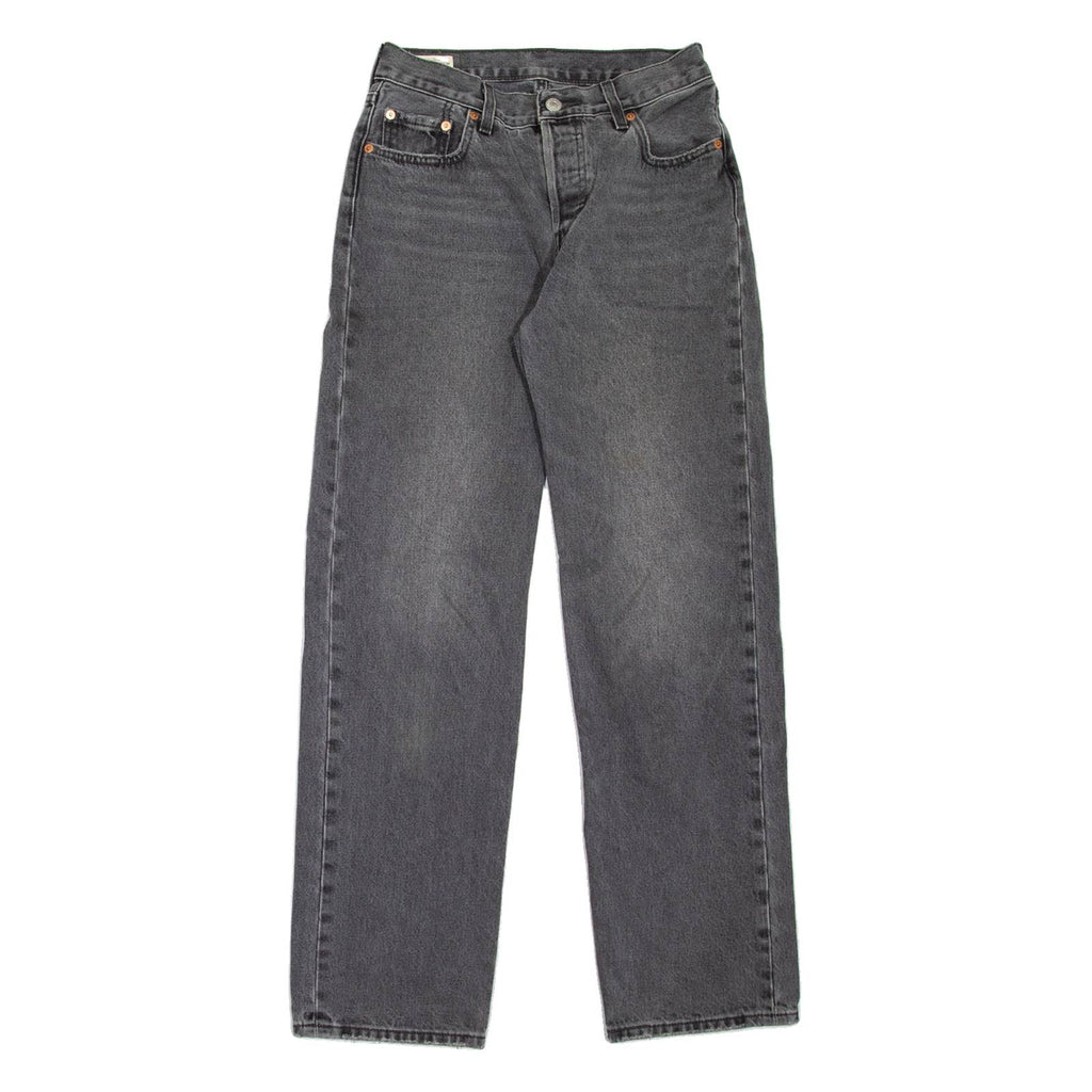 LEVI'S 501 Jeans BIG E Womens Grey Regular Straight Stone Wash W25 L32