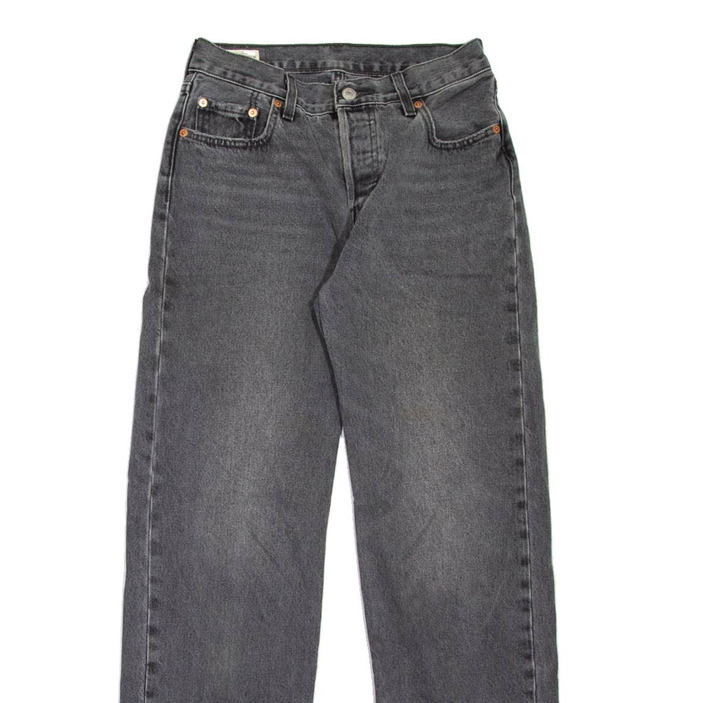 LEVI'S 501 Jeans BIG E Womens Grey Regular Straight Stone Wash W25 L32