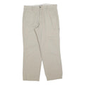 DOCKERS Mens Regular Beige Cotton Blend Trousers W34 L30 Zip Closure Casual