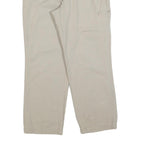 DOCKERS Mens Regular Beige Cotton Blend Trousers W34 L30 Zip Closure Casual