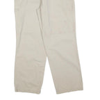 DOCKERS Mens Regular Beige Cotton Blend Trousers W34 L30 Zip Closure Casual