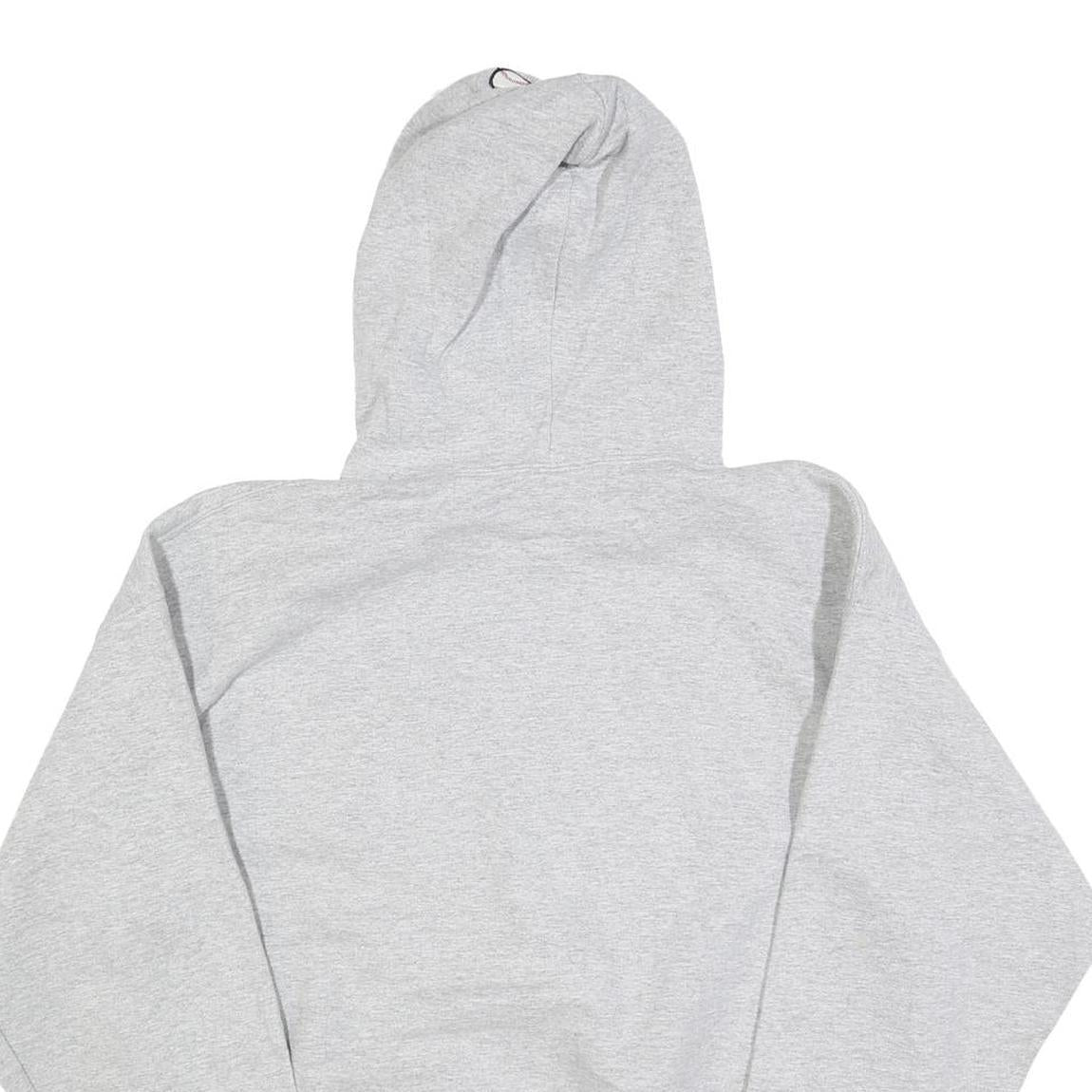 GILDAN Womens Grey Softball Pullover Hoodie L Printed Sports Sweatshirt