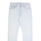 LEVI'S 501 Womens Jeans White Regular Straight Denim Light W31 L32 Classic Fit