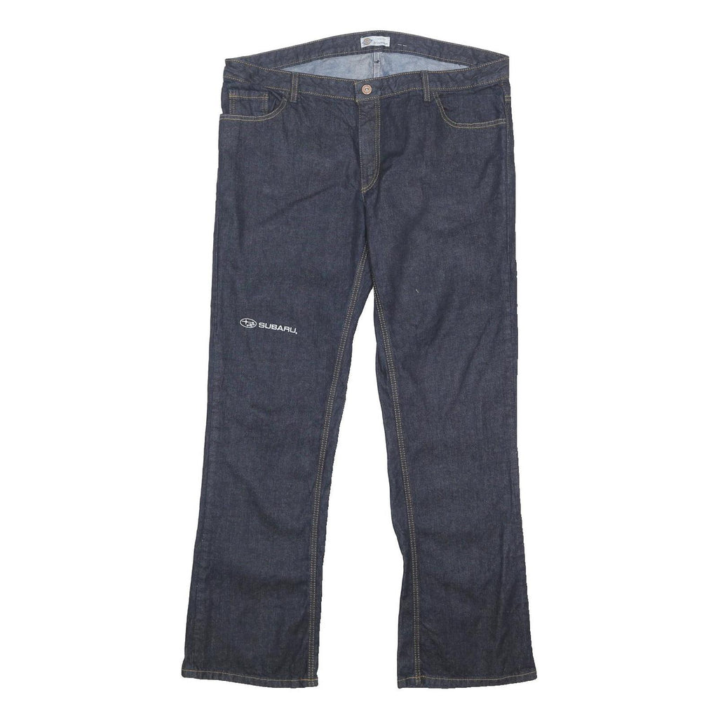 DICKIES Womens Jeans Blue Relaxed Straight Denim Medium W38 L32 Button Closure
