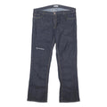 DICKIES Womens Jeans Blue Relaxed Straight Denim Medium W38 L32 Button Closure