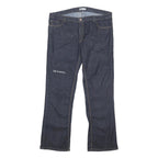 DICKIES Womens Jeans Blue Relaxed Straight Denim Medium W38 L32 Button Closure