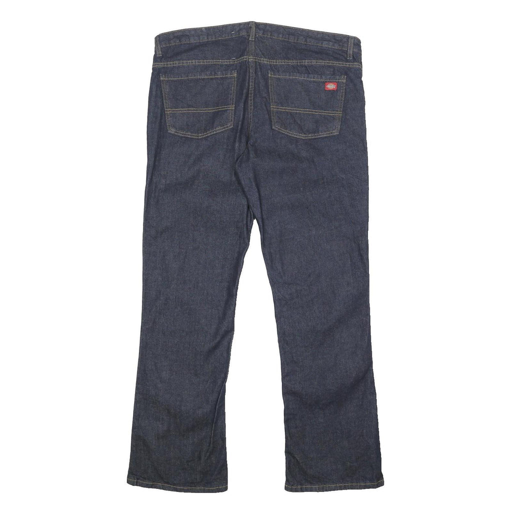 DICKIES Womens Jeans Blue Relaxed Straight Denim Medium W38 L32 Button Closure