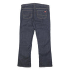DICKIES Womens Jeans Blue Relaxed Straight Denim Medium W38 L32 Button Closure