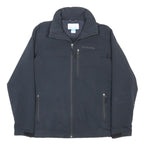 COLUMBIA Mens Black Polyester Blend Jacket M Zip Plain Outdoor Casual