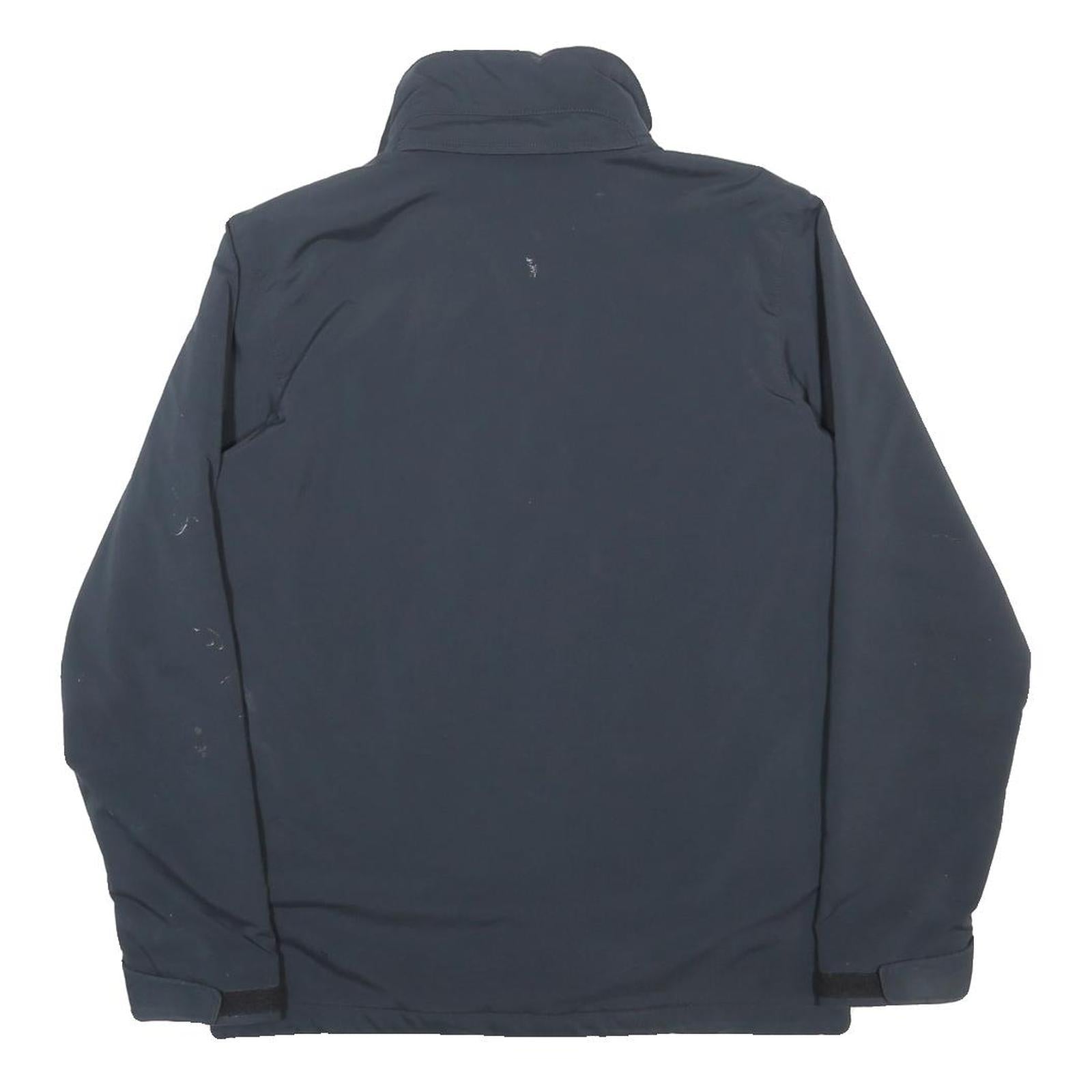 COLUMBIA Mens Black Polyester Blend Jacket M Zip Plain Outdoor Casual
