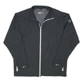 NIKE Mens Black Golf Jacket L Polyester Blend Plain Zip Lightweight Sportswear