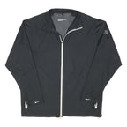 NIKE Mens Black Golf Jacket L Polyester Blend Plain Zip Lightweight Sportswear