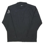 NIKE Mens Black Golf Jacket L Polyester Blend Plain Zip Lightweight Sportswear