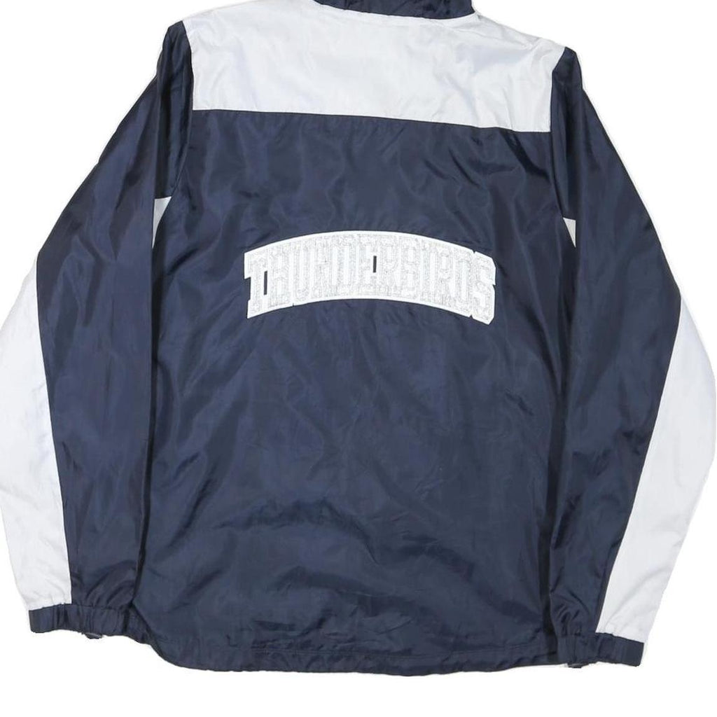 CHAMPION Womens Navy & White Thunderbird Nylon Zip Jacket S Windbreaker Hooded