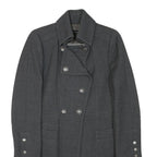 ZARA Womens Grey Wool Blend Jacket L Button Plain Classic Stylish Urban