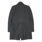 ZARA Womens Grey Wool Blend Jacket L Button Plain Classic Stylish Urban
