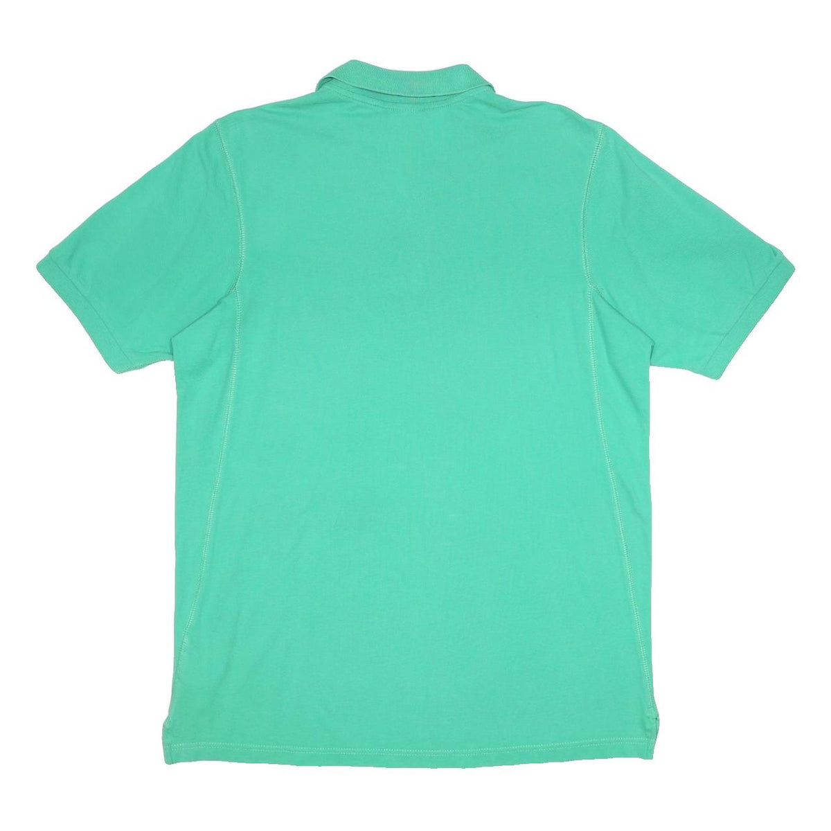 NIKE Mens Green Short Sleeve Plain L Cotton Polo Shirt Casual Sportswear