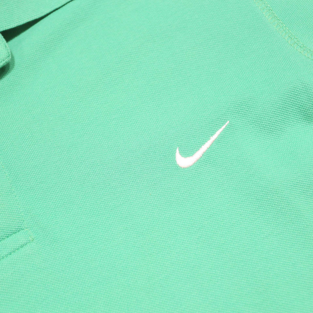 NIKE Mens Green Short Sleeve Plain L Cotton Polo Shirt Casual Sportswear