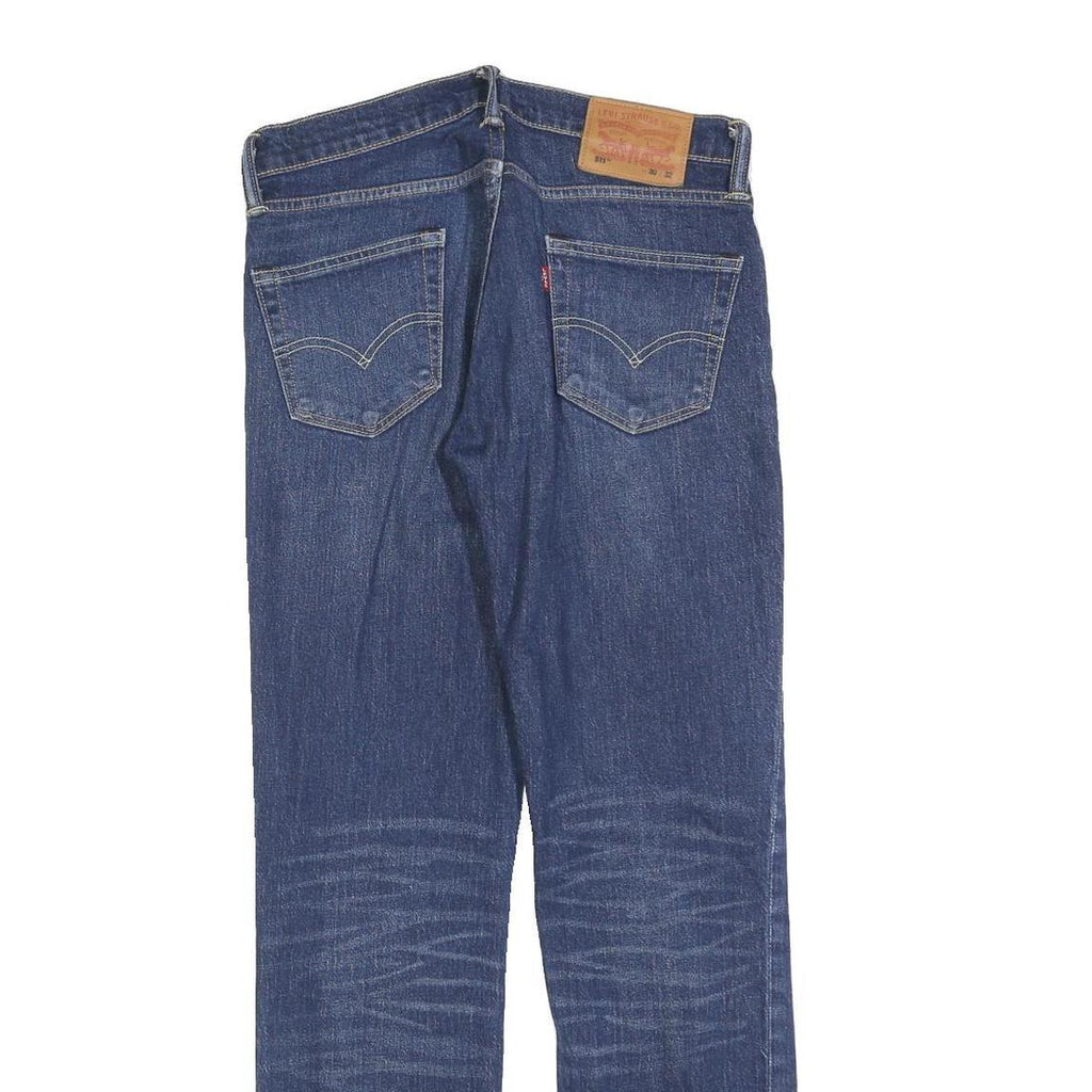 LEVI'S 511 Slim Mens Jeans Blue Slim Straight Denim Medium W30 L32 Signature Fit