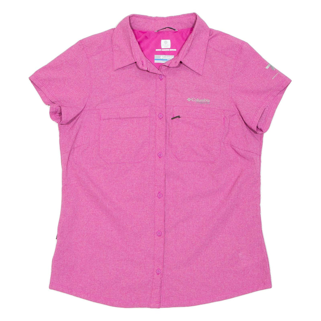 COLUMBIA Womens Worker Shirt Pink M