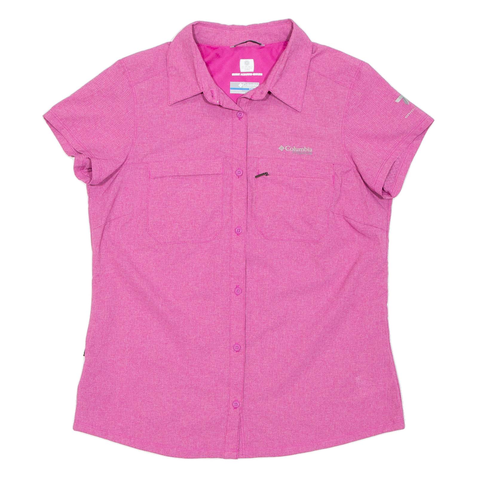 COLUMBIA Womens Worker Shirt Pink M