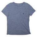 POLO RALPH LAUREN Mens Blue Graphic T-Shirt S Short Sleeve Crew Neck Cotton