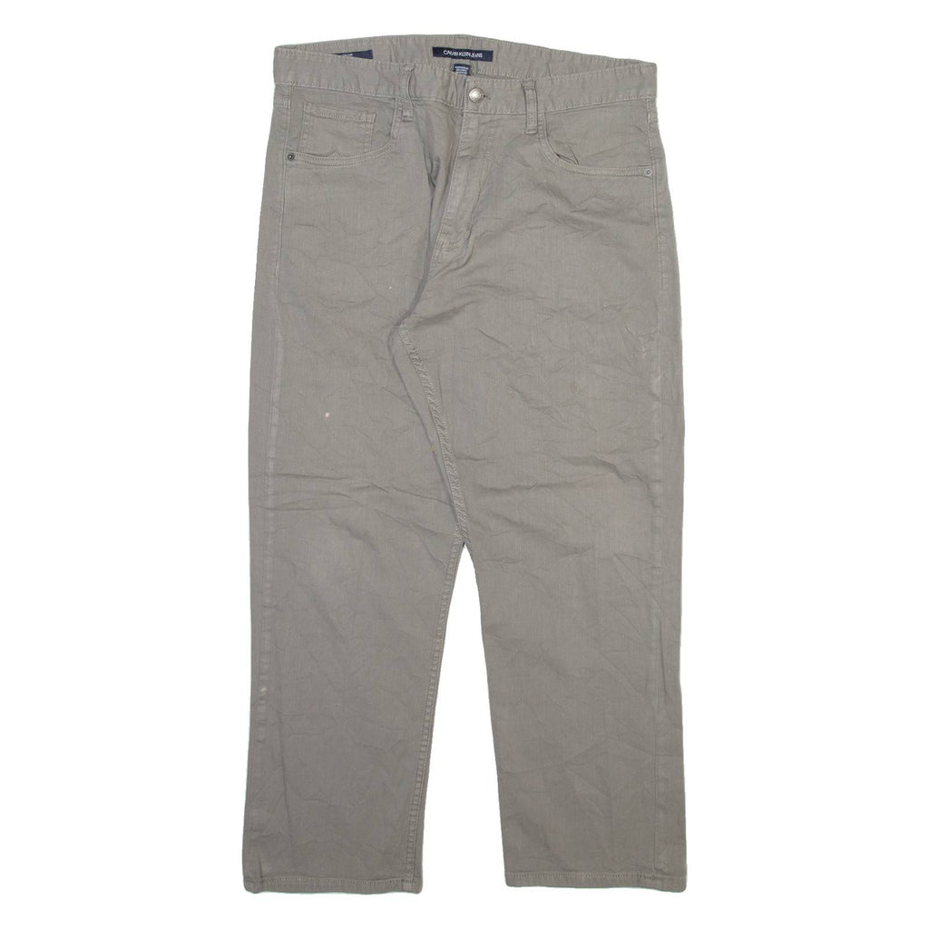 CALVIN KLEIN JEANS Mens Trousers Grey Regular Straight W36 L28