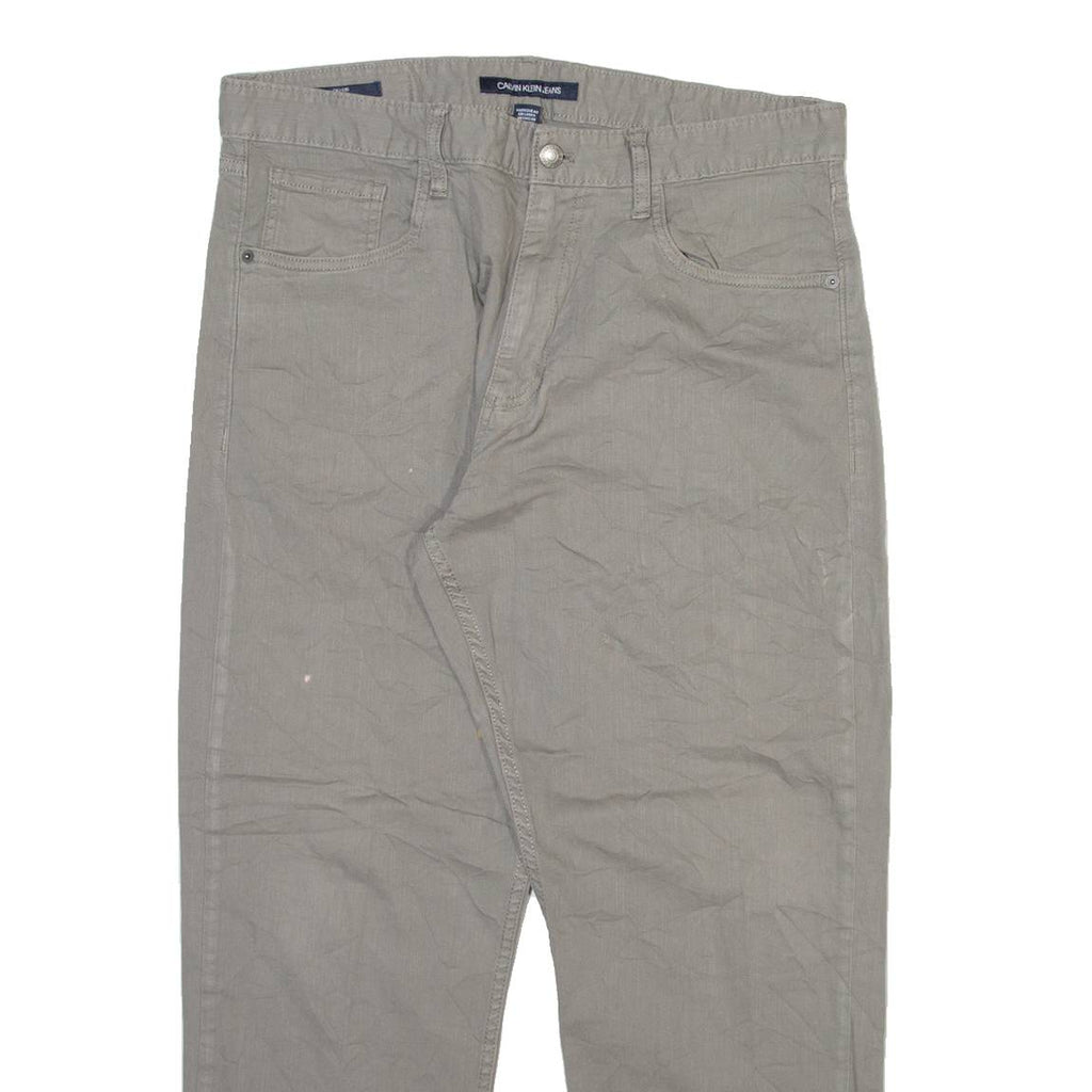 CALVIN KLEIN JEANS Mens Trousers Grey Regular Straight W36 L28