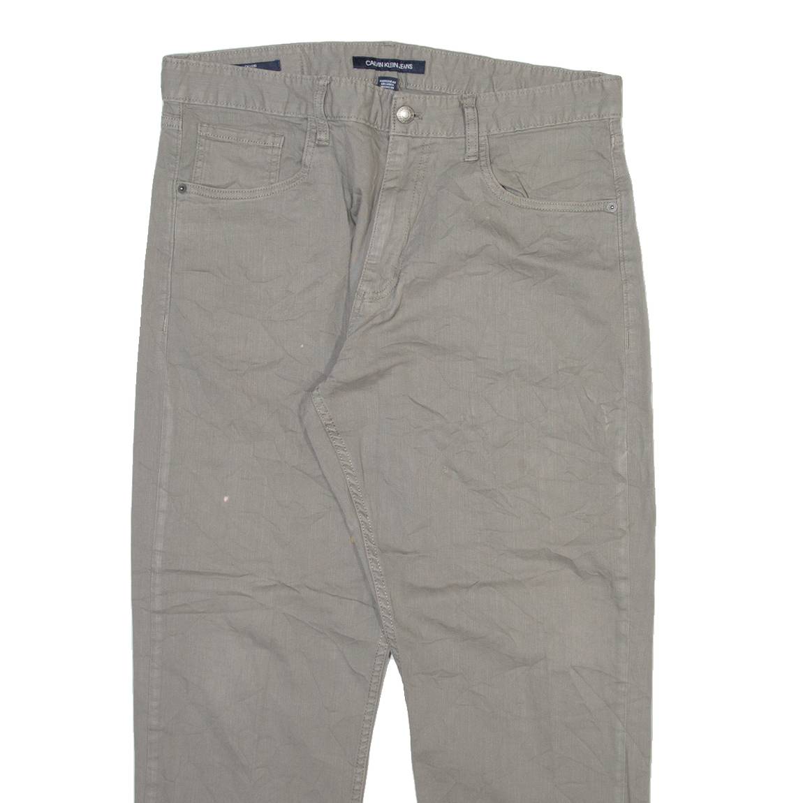 CALVIN KLEIN JEANS Mens Trousers Grey Regular Straight W36 L28