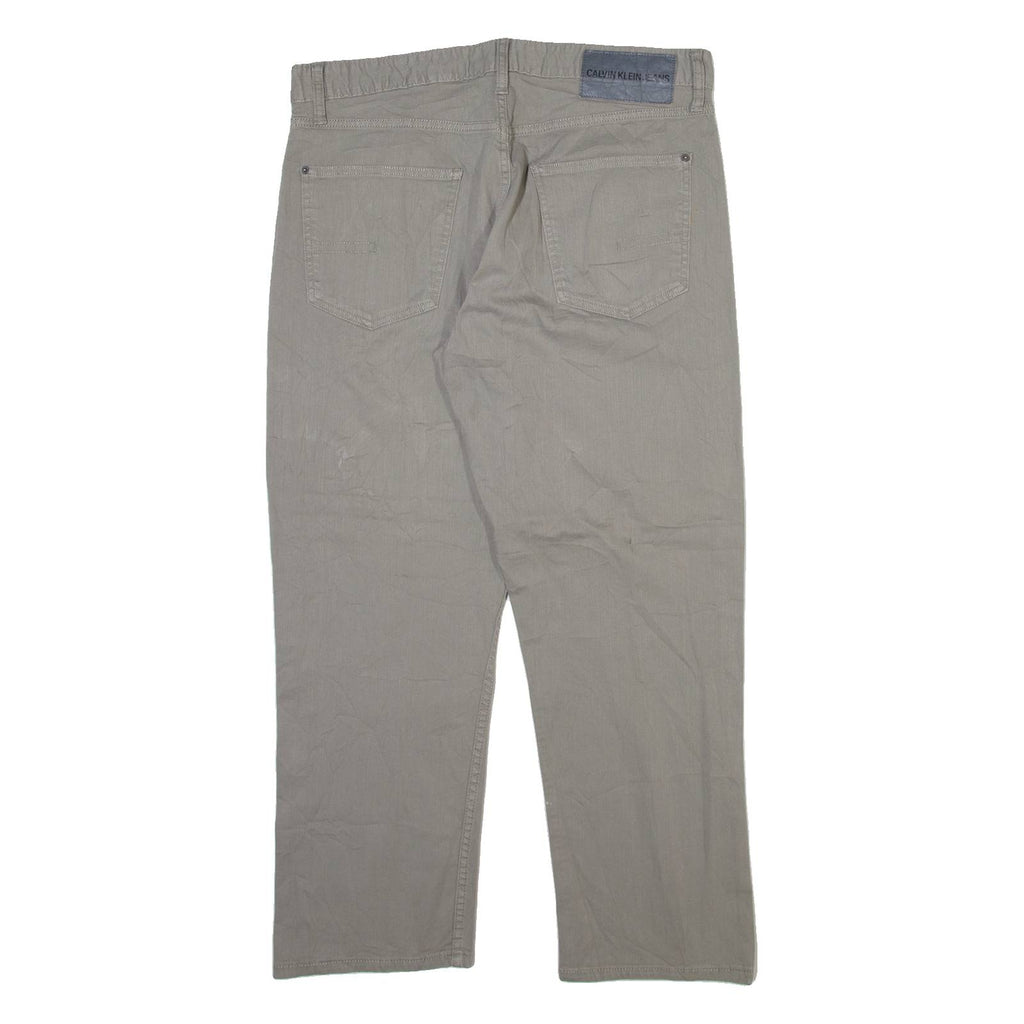 CALVIN KLEIN JEANS Mens Trousers Grey Regular Straight W36 L28