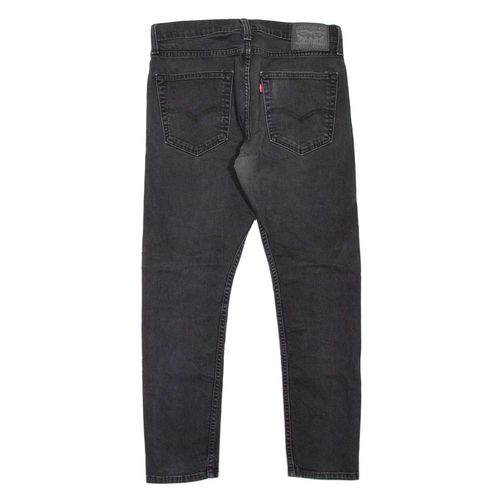 LEVI'S 512 Jeans Mens Black Slim Tapered W33 L27