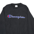 CHAMPION REVERSE WEAVE Mens Black Crew Neck S Vintage Embroidered Logo