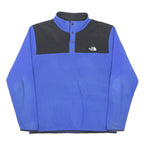 THE NORTH FACE Mens Blue & Black Plain Pullover Polyester XL Outdoor Fleece