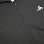 ADIDAS Womens Black 3-Stripes Full Zip Hoodie 2XL Cotton Blend Casual