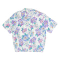 ALFRED DUNNER Womens White Floral Print Short Sleeve Shirt UK 12 Polyester Blend