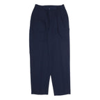 CROFT & BARROW Womens Cotton Blend Navy Regular Fit Straight Trousers W26 L28